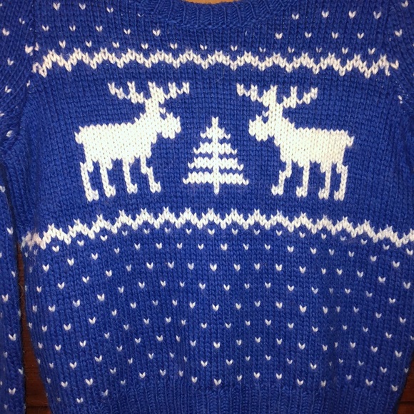 Cute Blue Christmas Sweater - Picture 5 of 5